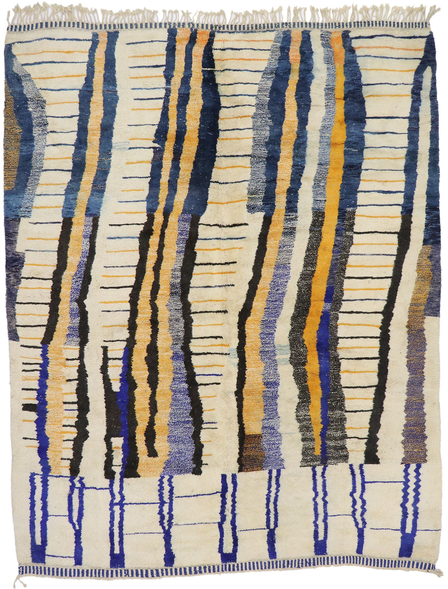 10 x 13 Modern Beni Mrirt Moroccan Rug 21116