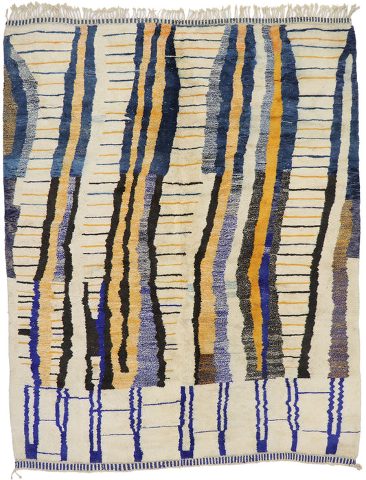 10 x 13 Modern Beni Mrirt Moroccan Rug 21116