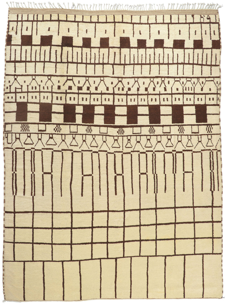 10 x 13 Modern Beni Mrirt Moroccan Rug 20764