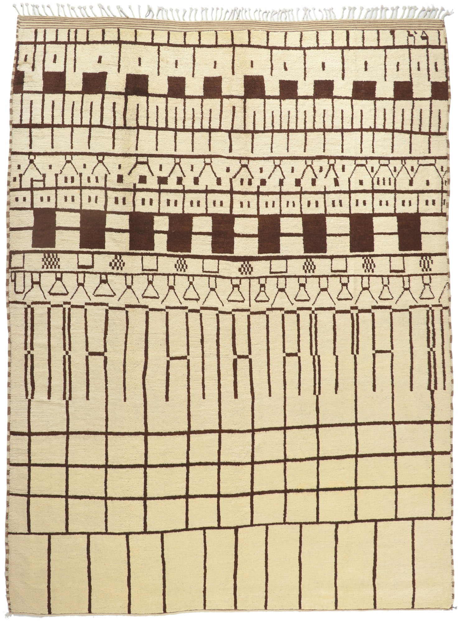 10 x 13 Modern Beni Mrirt Moroccan Rug 20764