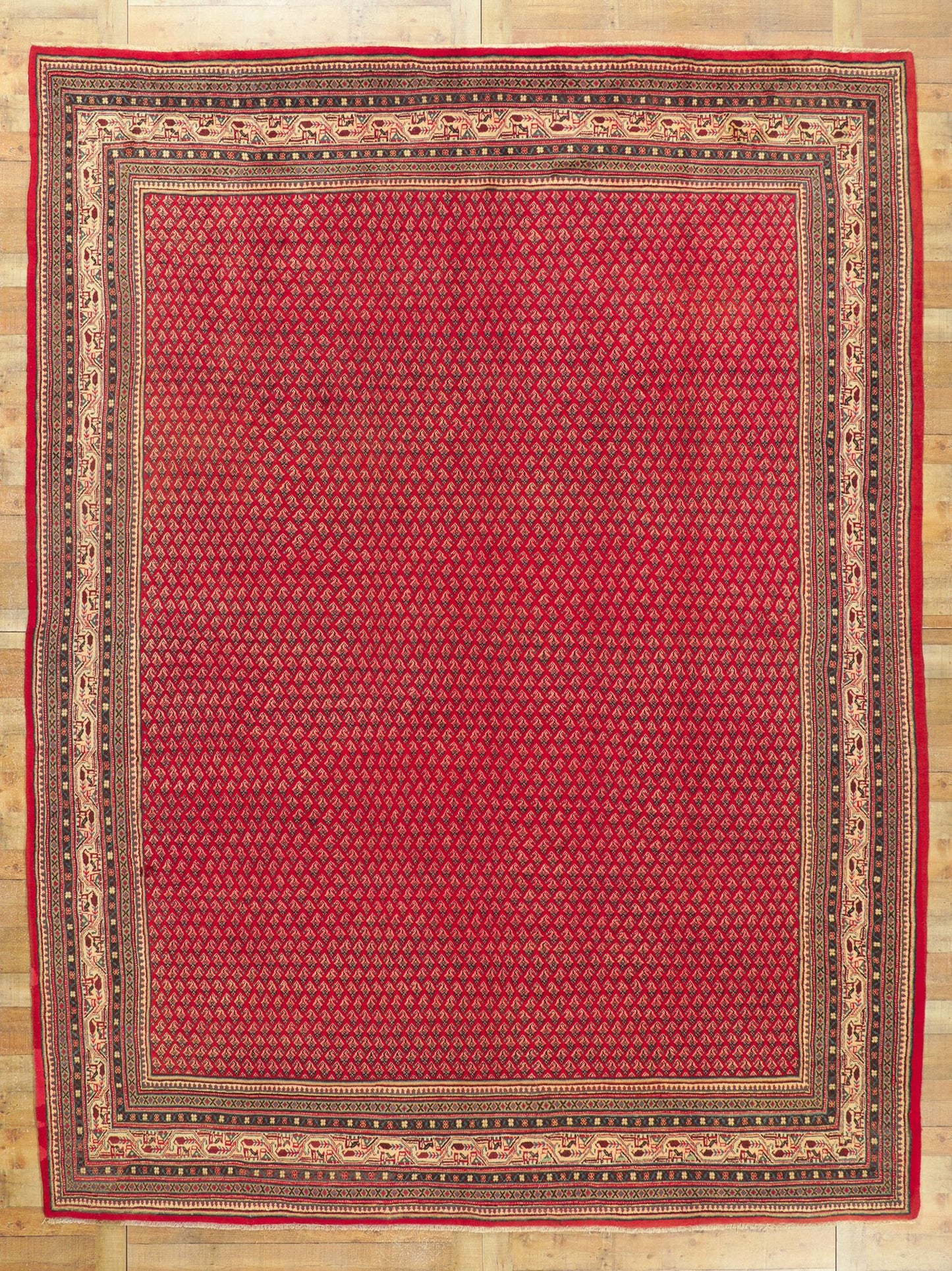 10 x 13 Vintage Persian Mahal Rug 75894