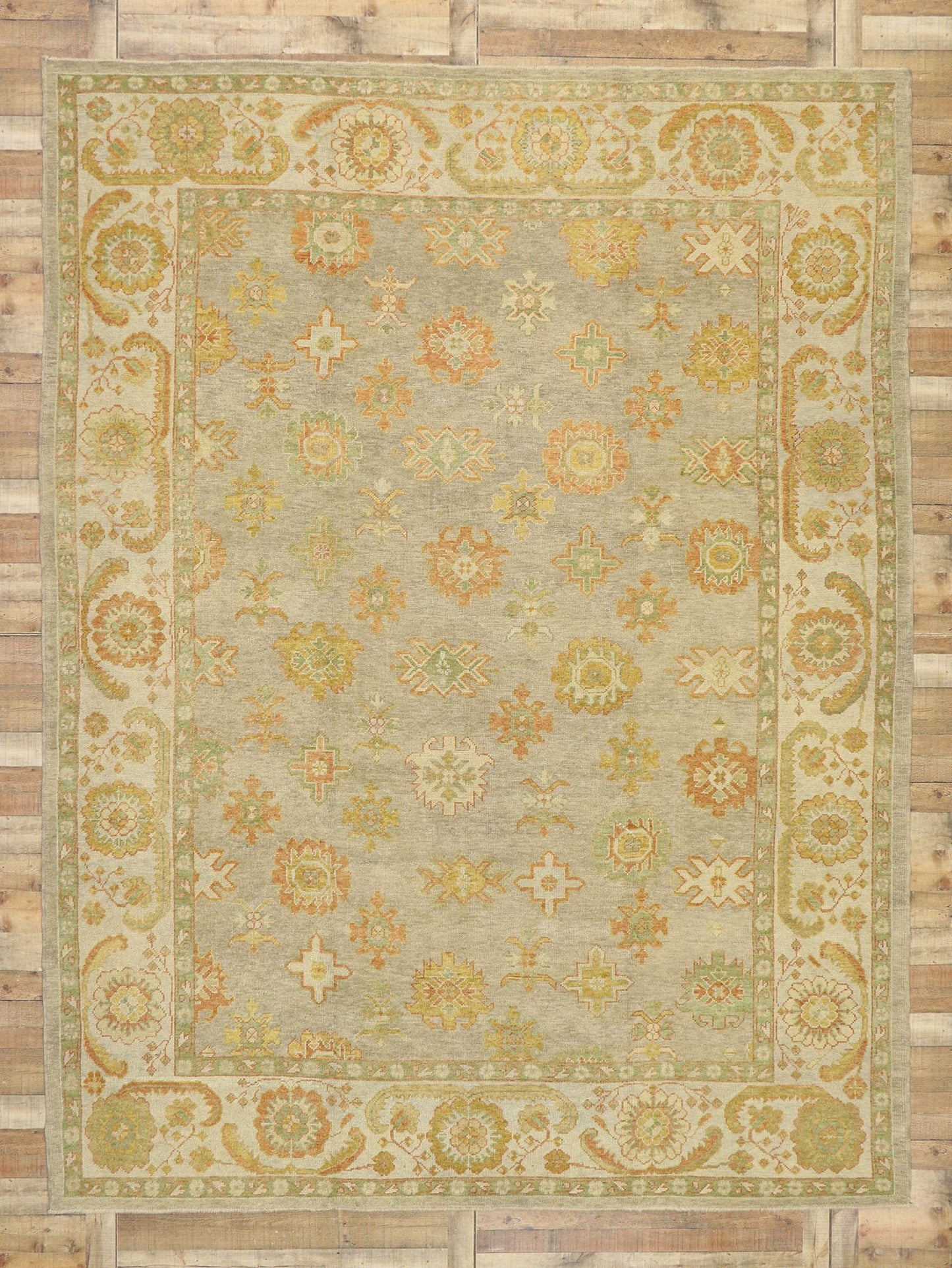 10 x 13 Modern Turkish Oushak Rug 50603