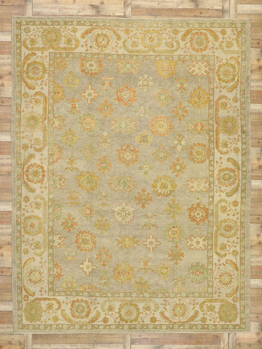 10 x 13 Modern Turkish Oushak Rug 50603