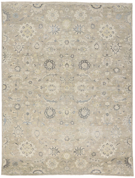 10 x 13 Vintage-Inspired Oushak Rug 30625
