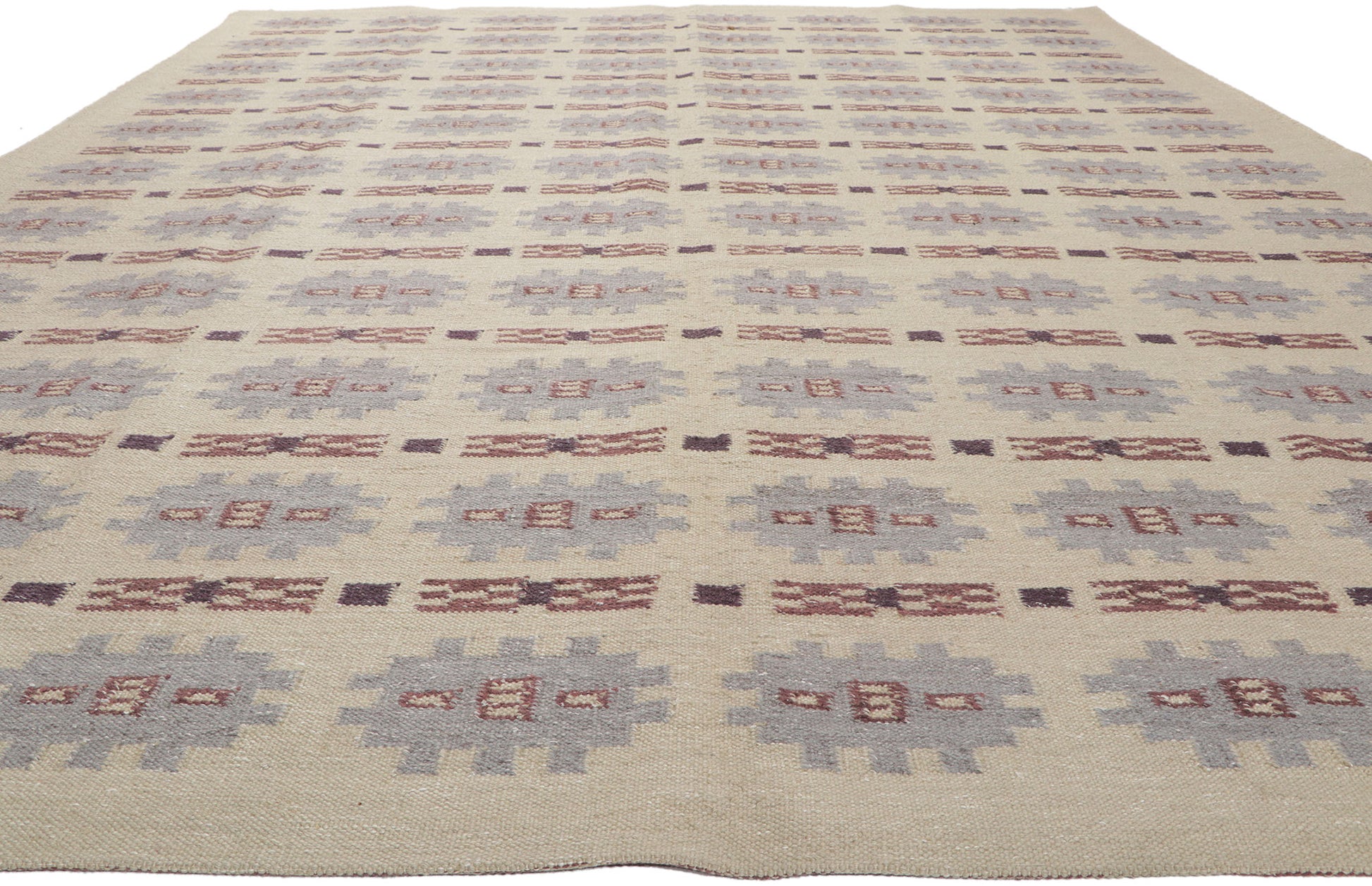 10 x 13 Scandinavian Modern Swedish Inspired Kilim Rug 30676
