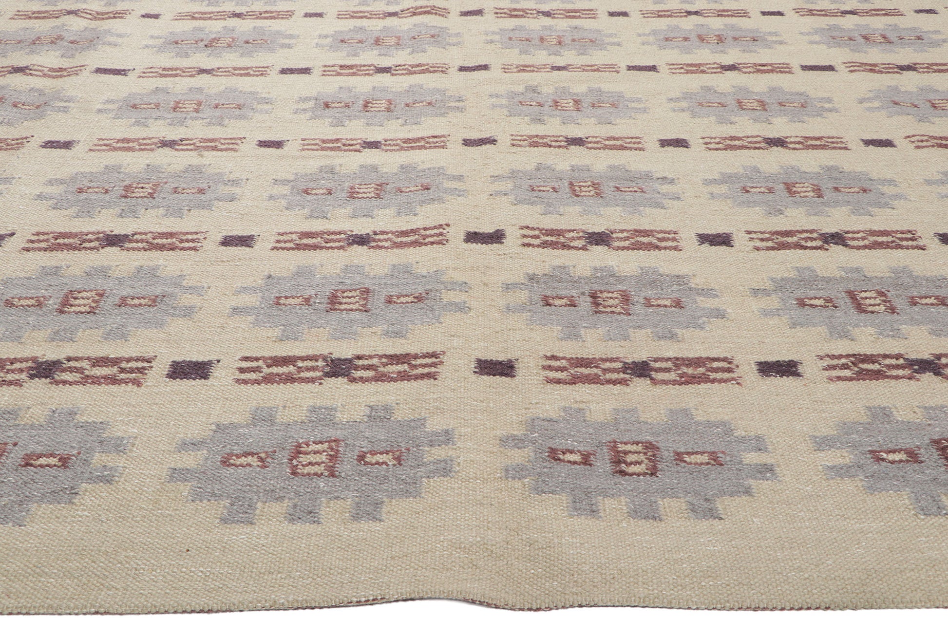 10 x 13 Scandinavian Modern Swedish Inspired Kilim Rug 30676