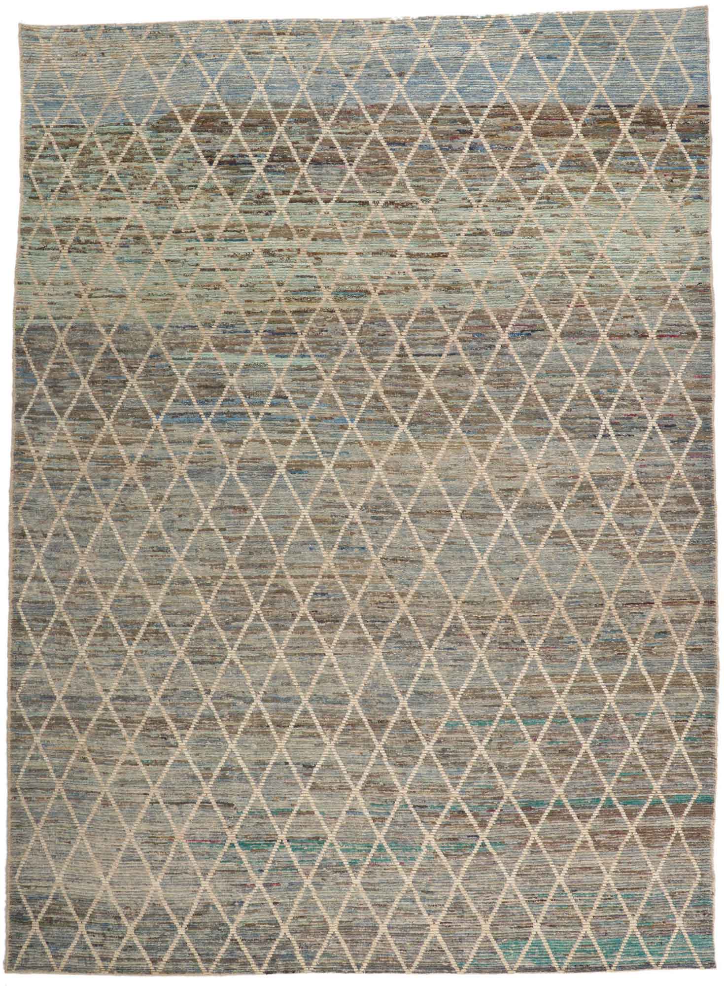 10 x 13 Earth-Tone Moroccan Rug 80813