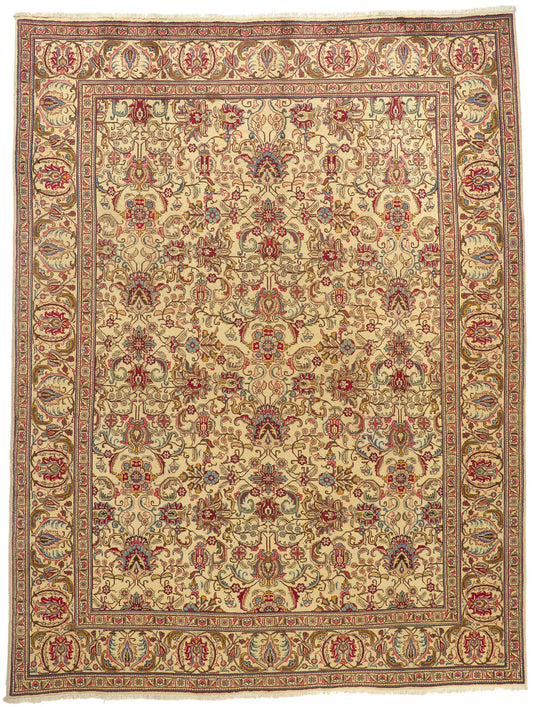 10 x 13 Vintage Persian Tabriz Rug 75888