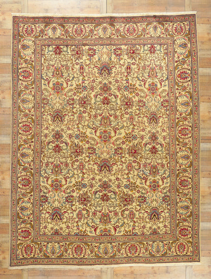 10 x 13 Vintage Persian Tabriz Rug 75888