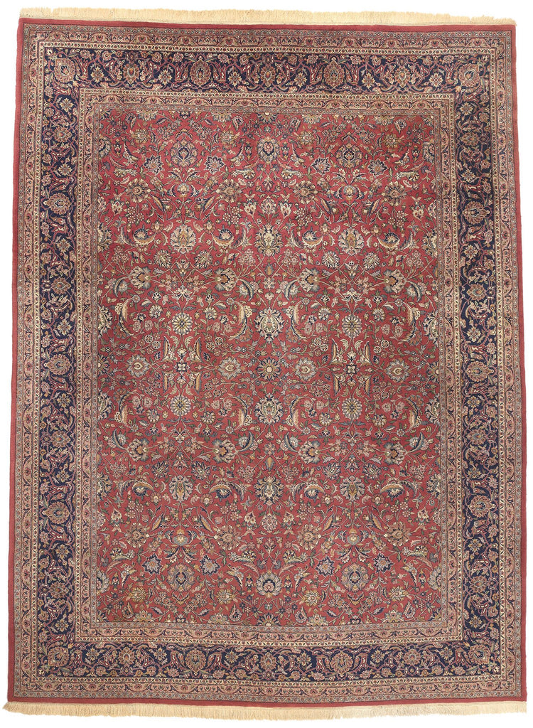 10 x 13 Vintage Indian Tabriz Rug 78543