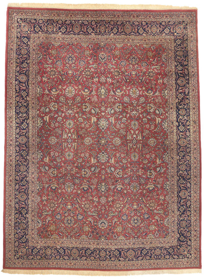 10 x 13 Vintage Indian Tabriz Rug 78543