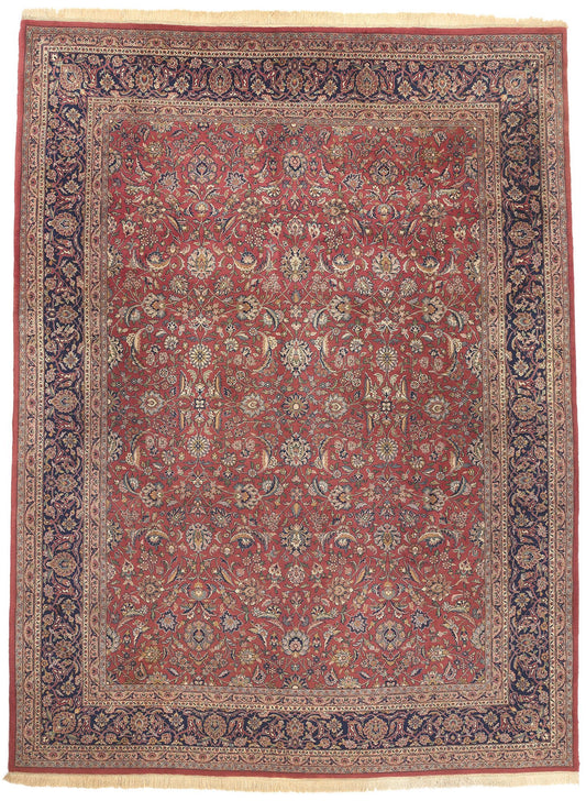 10 x 13 Vintage Indian Tabriz Rug 78543