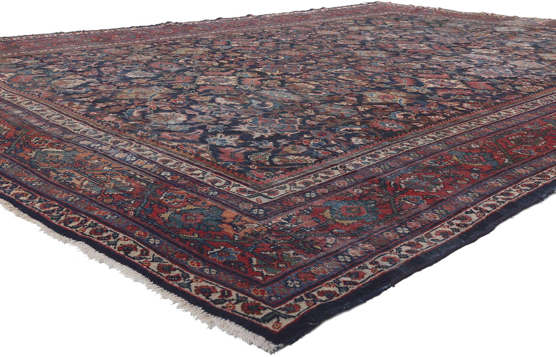 10 x 14 Antique Persian Mahal Rug 78529