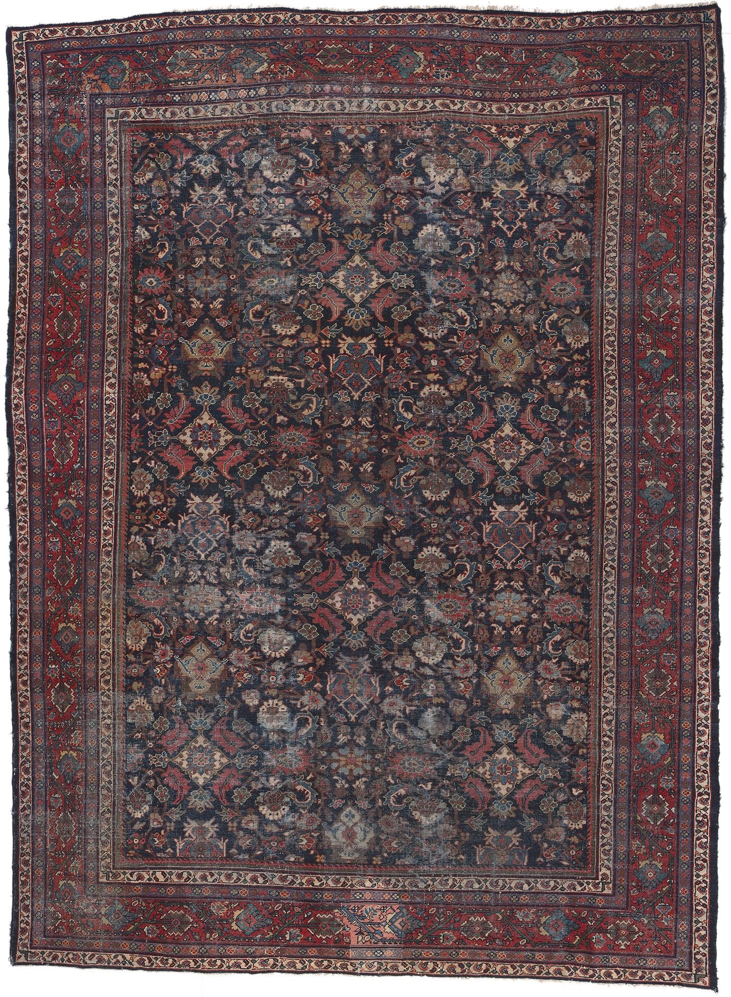 10 x 14 Antique Persian Mahal Rug 78529