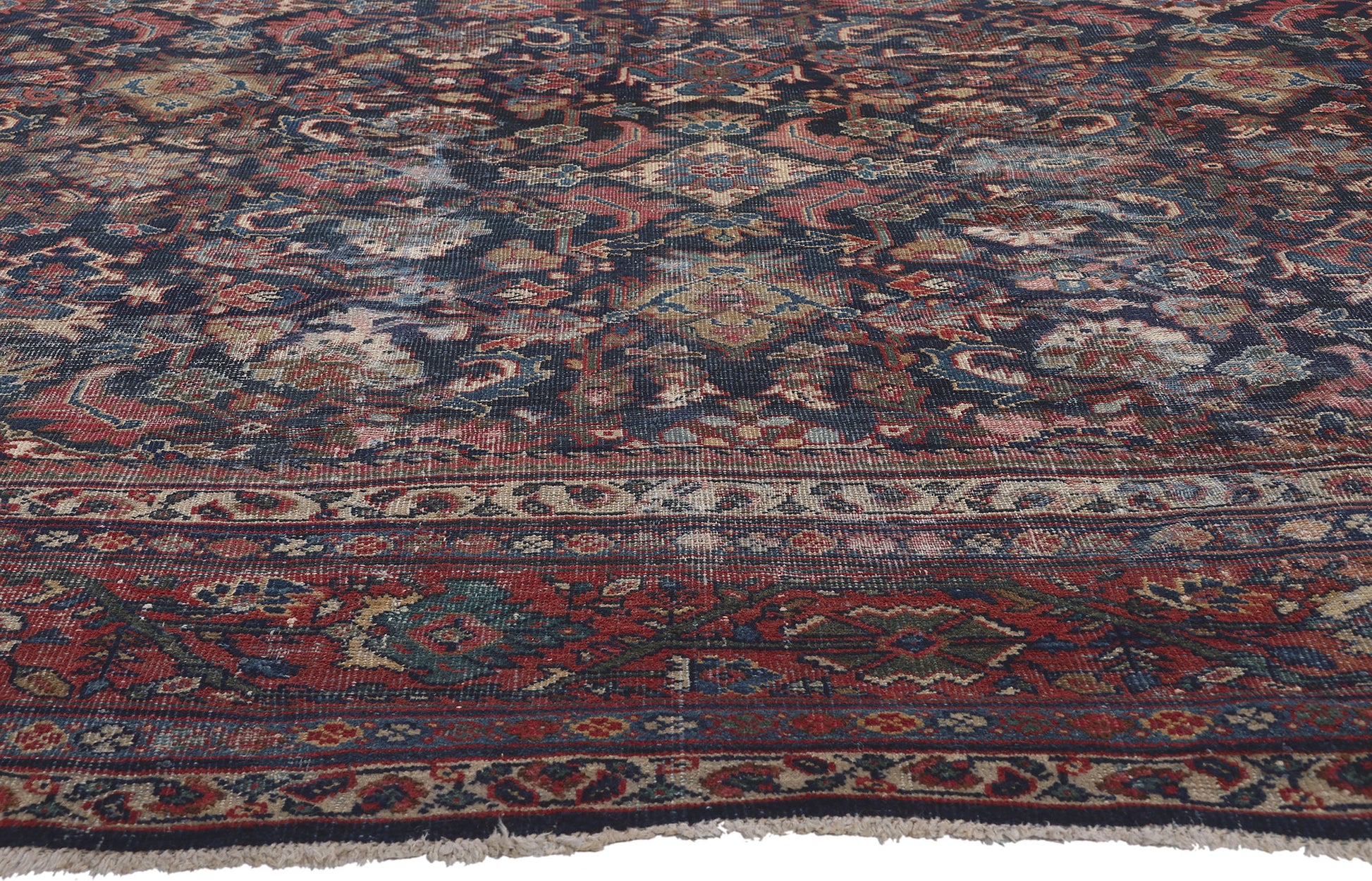 10 x 14 Antique Persian Mahal Rug 78529