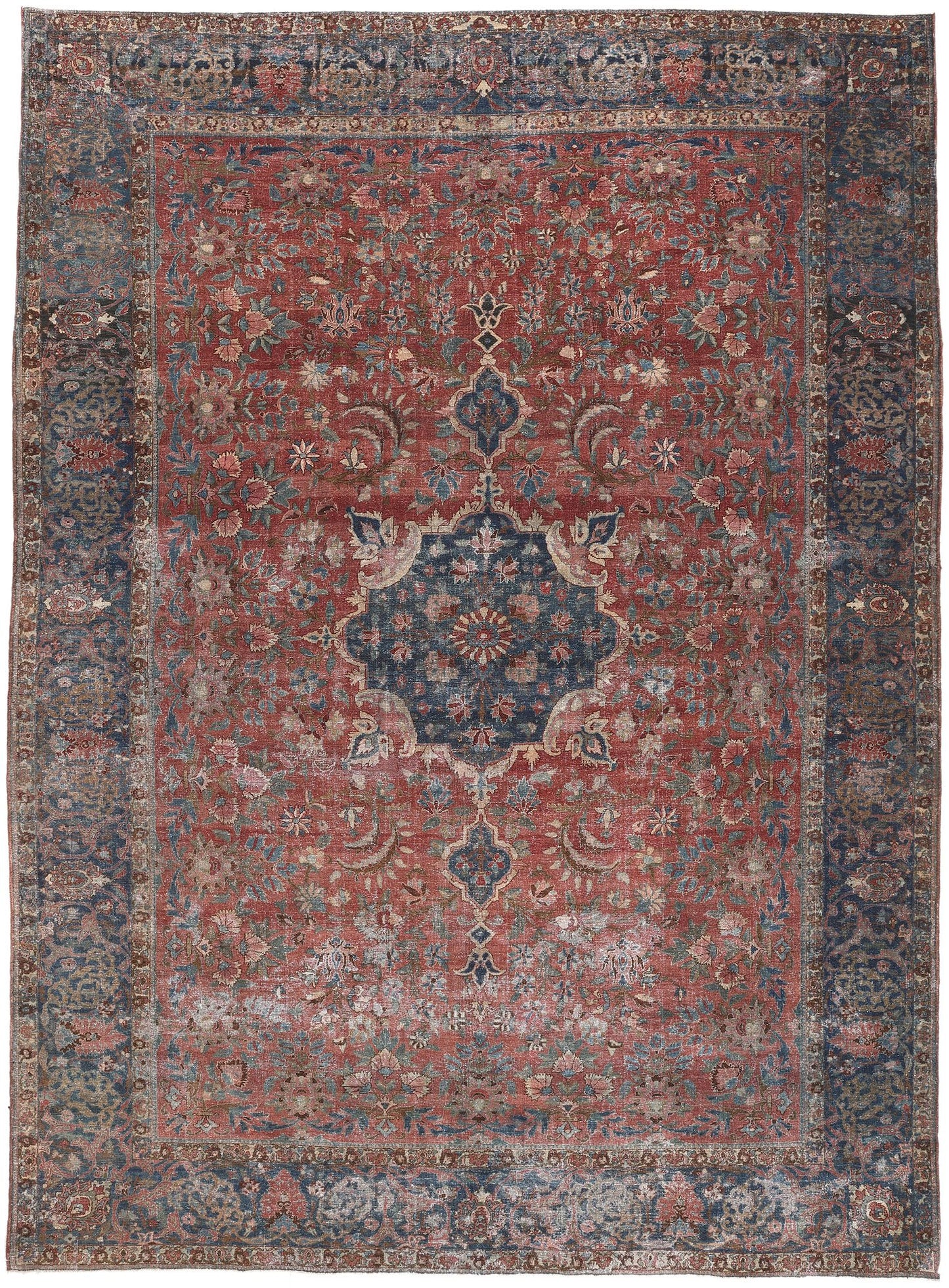 10 x 14 Antique Persian Tabriz Rug 61260