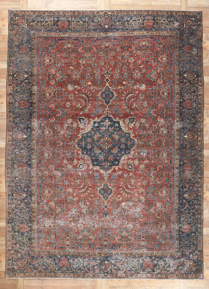10 x 14 Antique Persian Tabriz Rug 61260