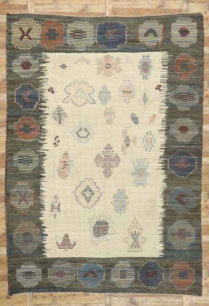 10 x 14 Vintage-Inspired Turkish Kilim Rug 52214