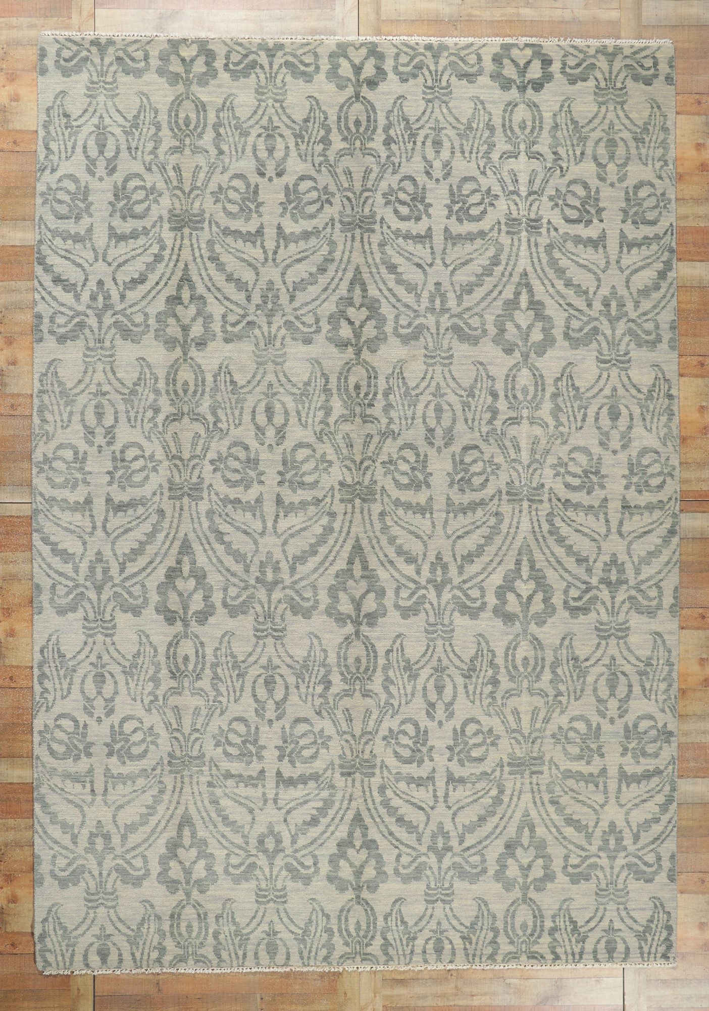 10 x 14 Transitional Damask Ikat Rug 30265
