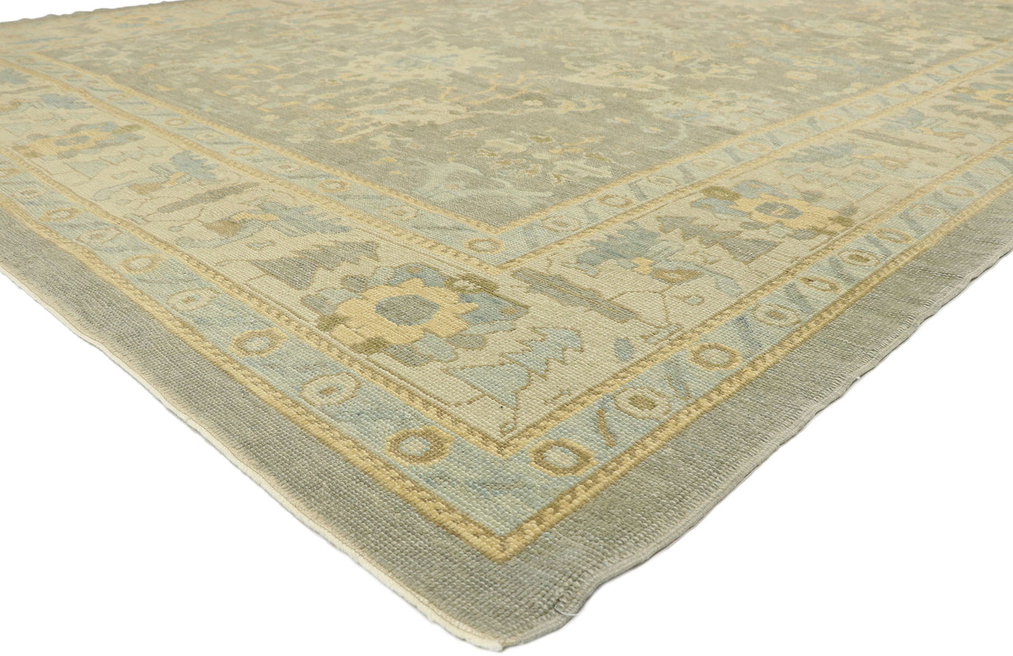 10 x 14 Earth-Tone Turkish Oushak Rug 51520