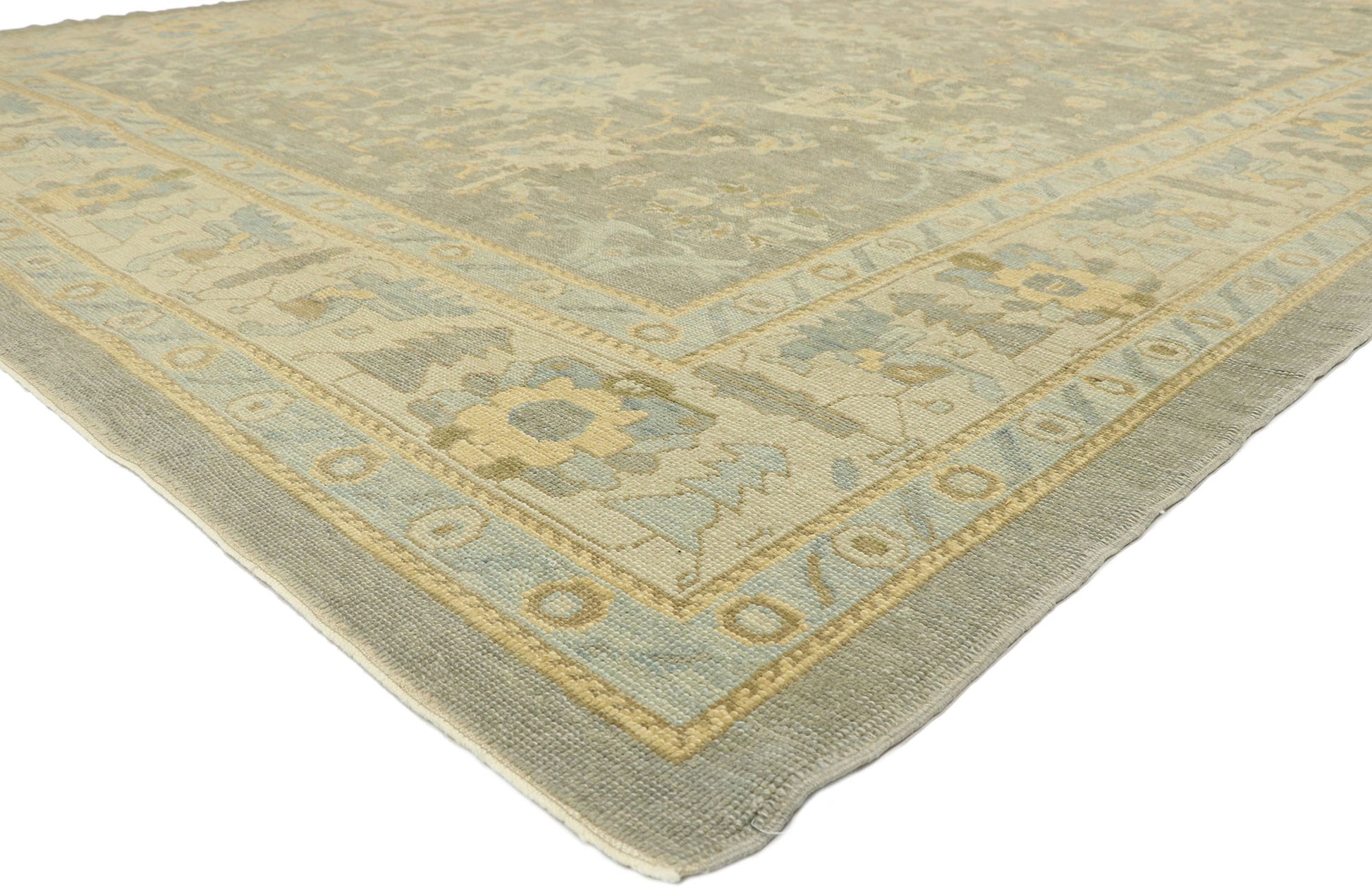 10 x 14 Earth-Tone Turkish Oushak Rug 51520