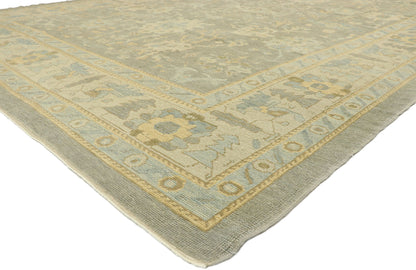 10 x 14 Earth-Tone Turkish Oushak Rug 51520