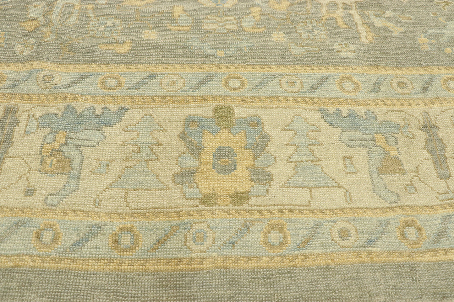 10 x 14 Earth-Tone Turkish Oushak Rug 51520