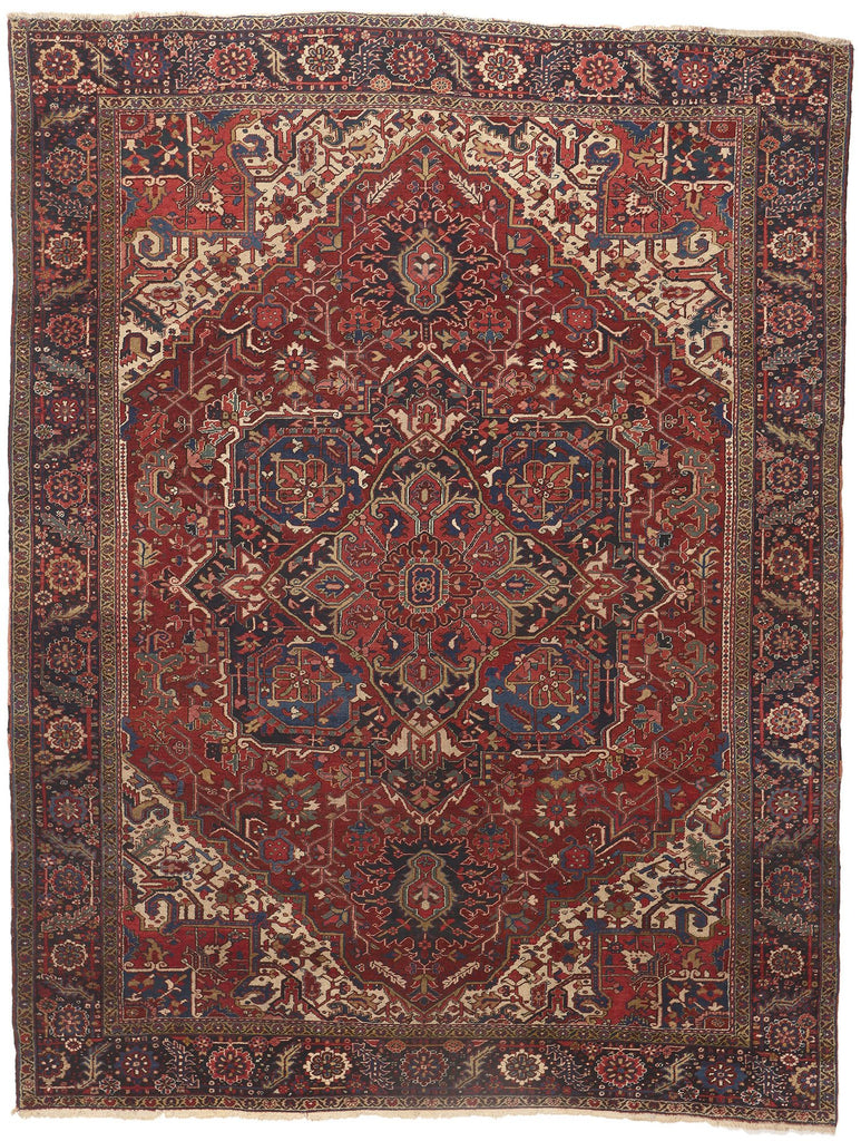 10 x 14 Antique Persian Heriz Rug 78633