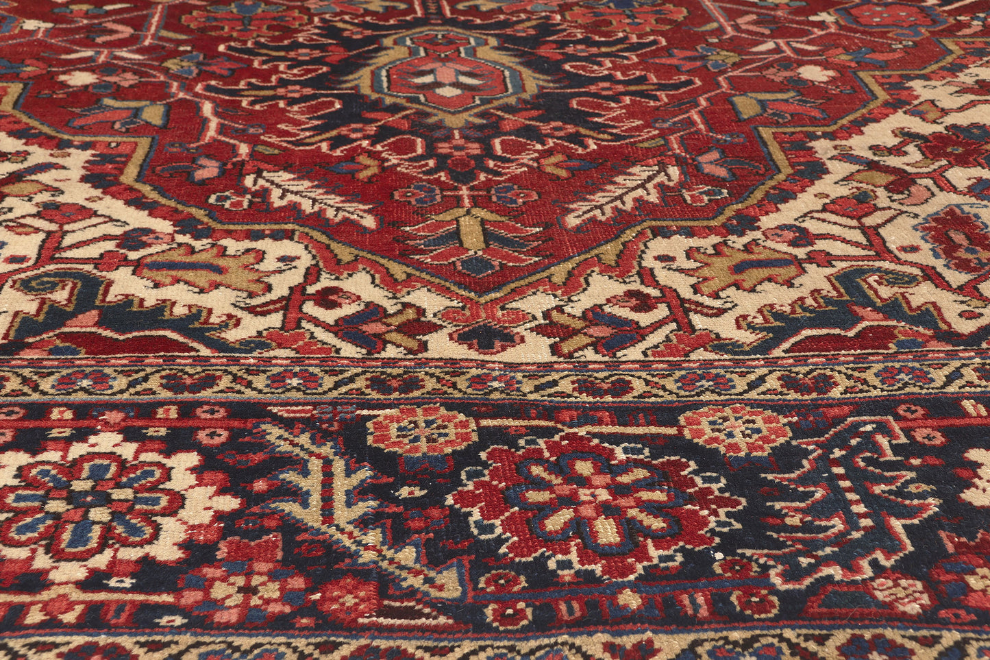 10 x 14 Antique Persian Heriz Rug 78633