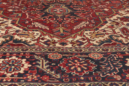 10 x 14 Antique Persian Heriz Rug 78633