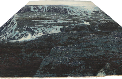 10 x 14 Mountain Landscape Abstract Rug 80752
