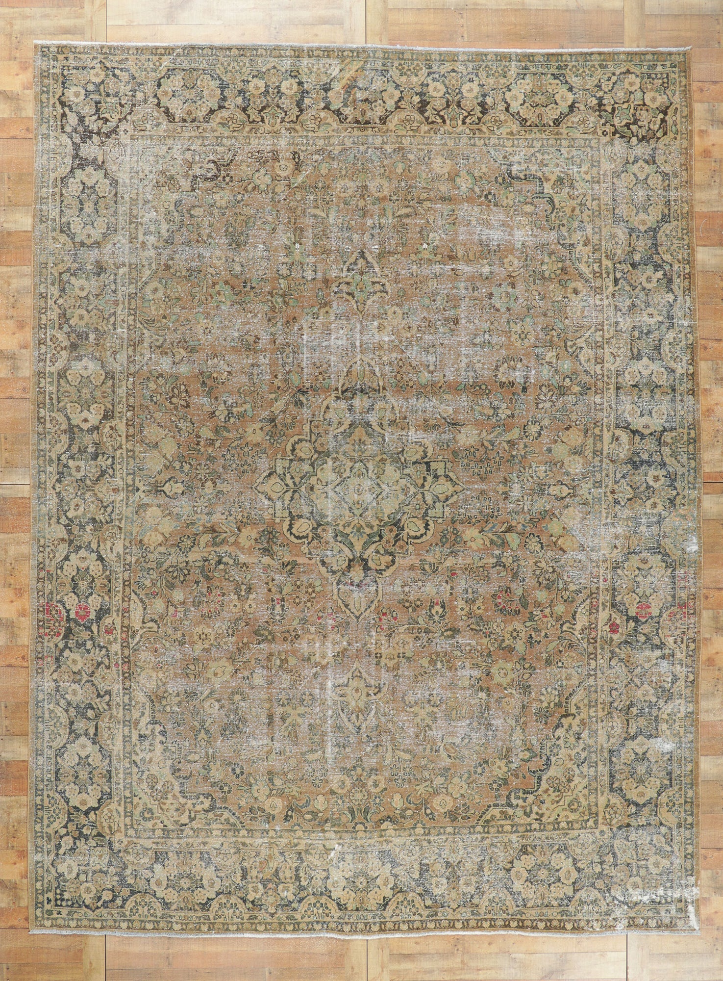 10 x 14 Antique Persian Mahal Rug 60993