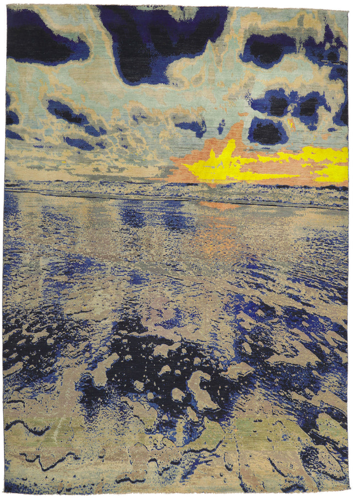 10 x 14 Contemporary Seascape Area Rug 80753