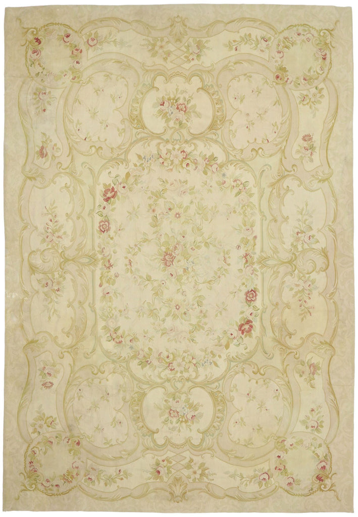10 x 14 Vintage French Aubusson Rug 78082