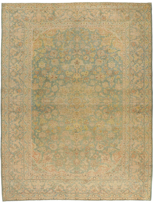 10 x 14 Vintage Persian Kashan Rug 61006