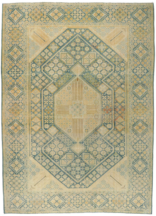 10 x 14 Vintage Persian Tabriz Rug 60997