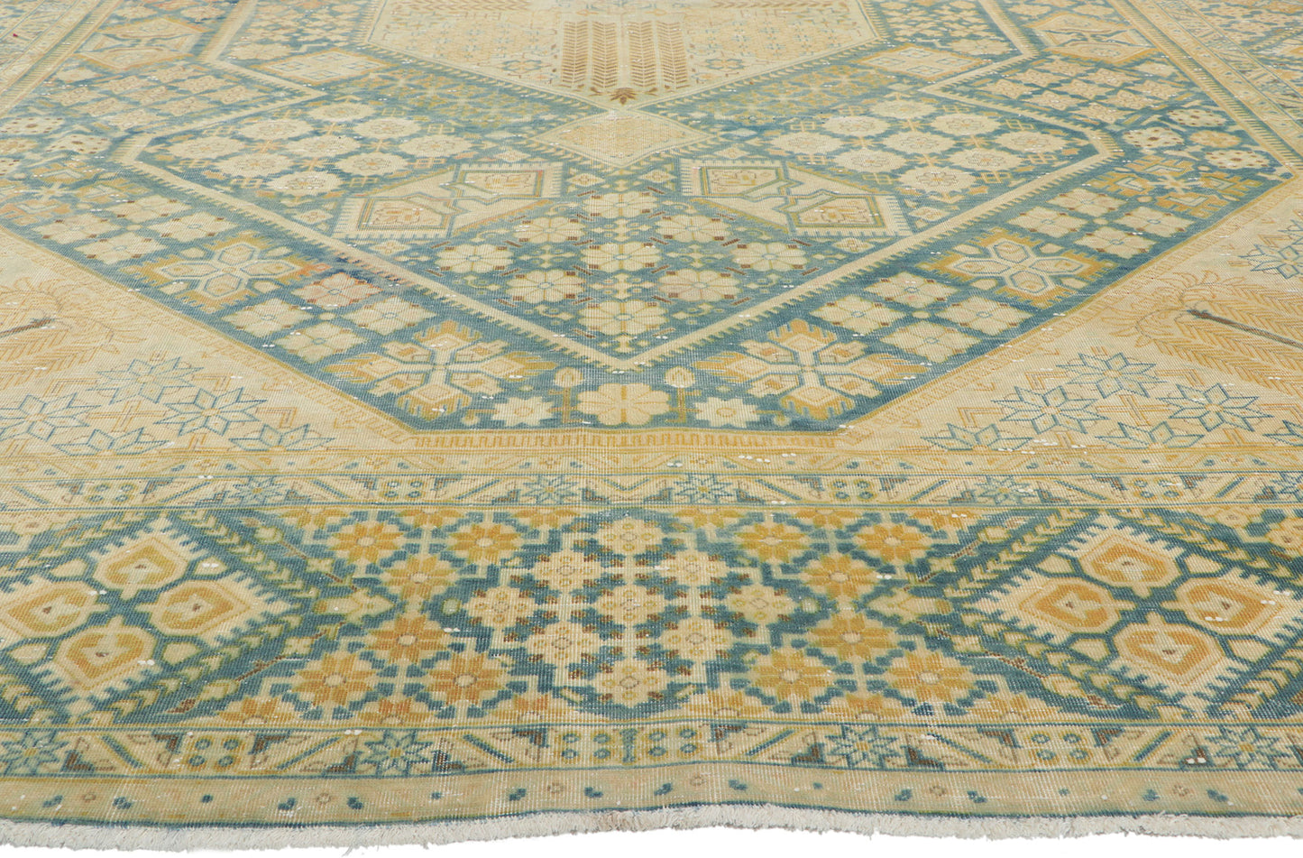 10 x 14 Vintage Persian Tabriz Rug 60997