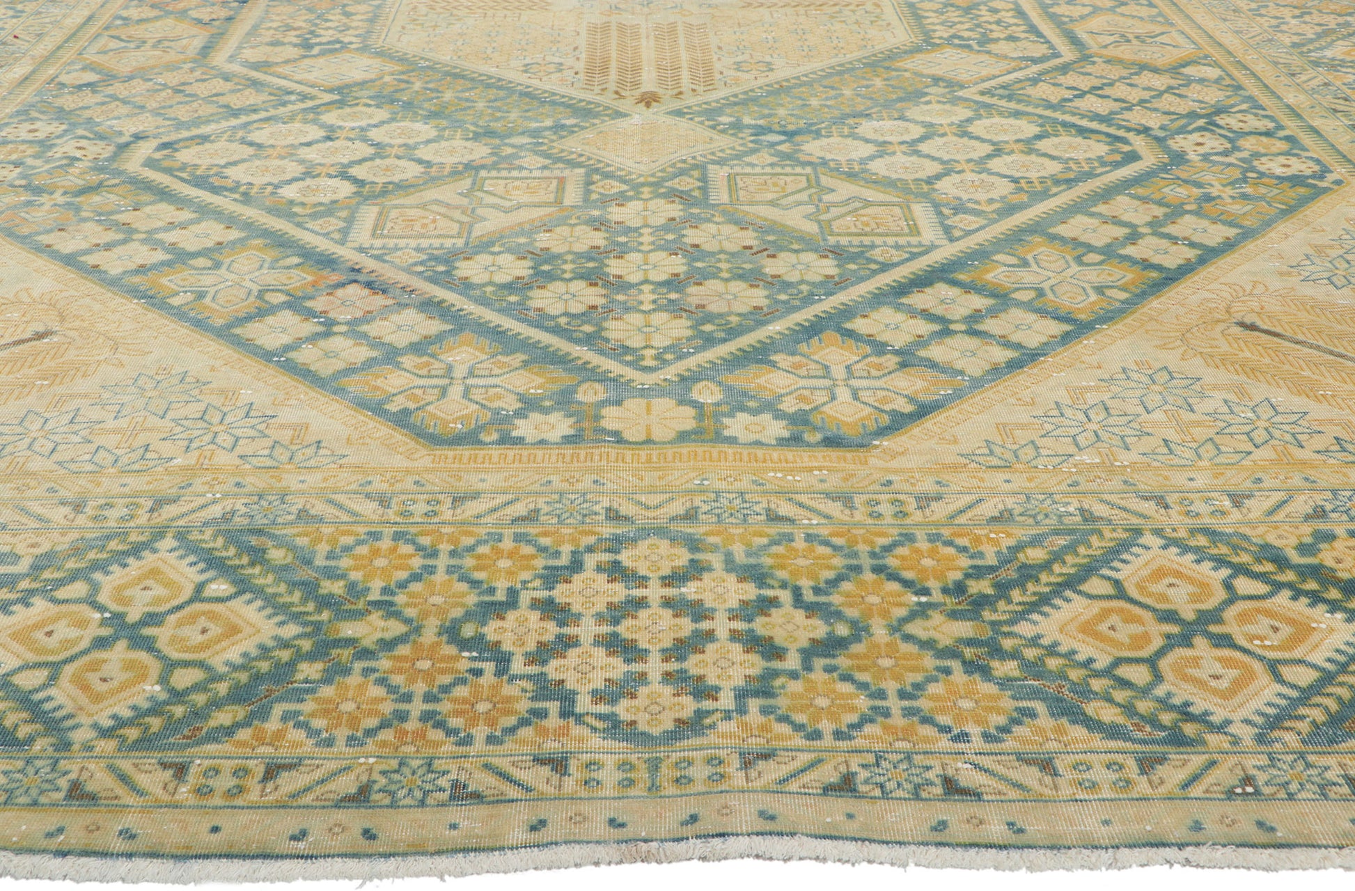 10 x 14 Vintage Persian Tabriz Rug 60997