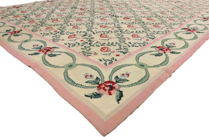 10 x 14 Vintage Chinese Needlepoint Rug 77205