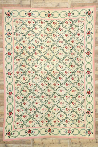 10 x 14 Vintage Chinese Needlepoint Rug 77205