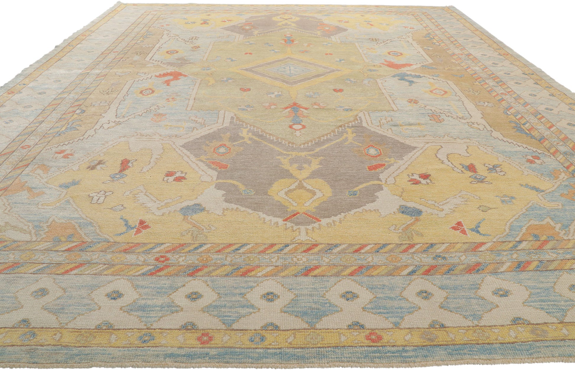 10 x 15 Colorful Turkish Oushak Rug 53782