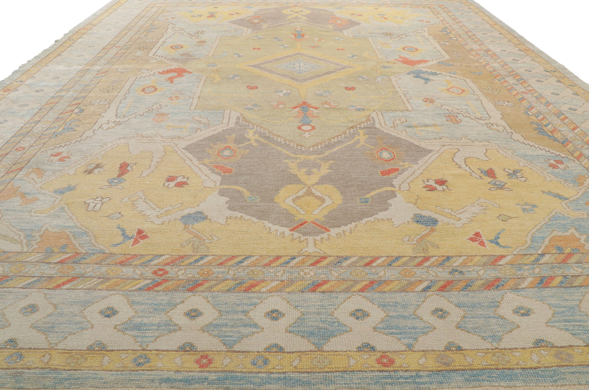 10 x 15 Colorful Turkish Oushak Rug 53782