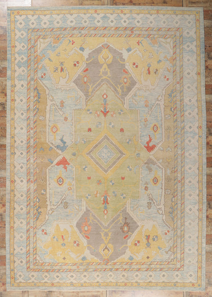 10 x 15 Colorful Turkish Oushak Rug 53782