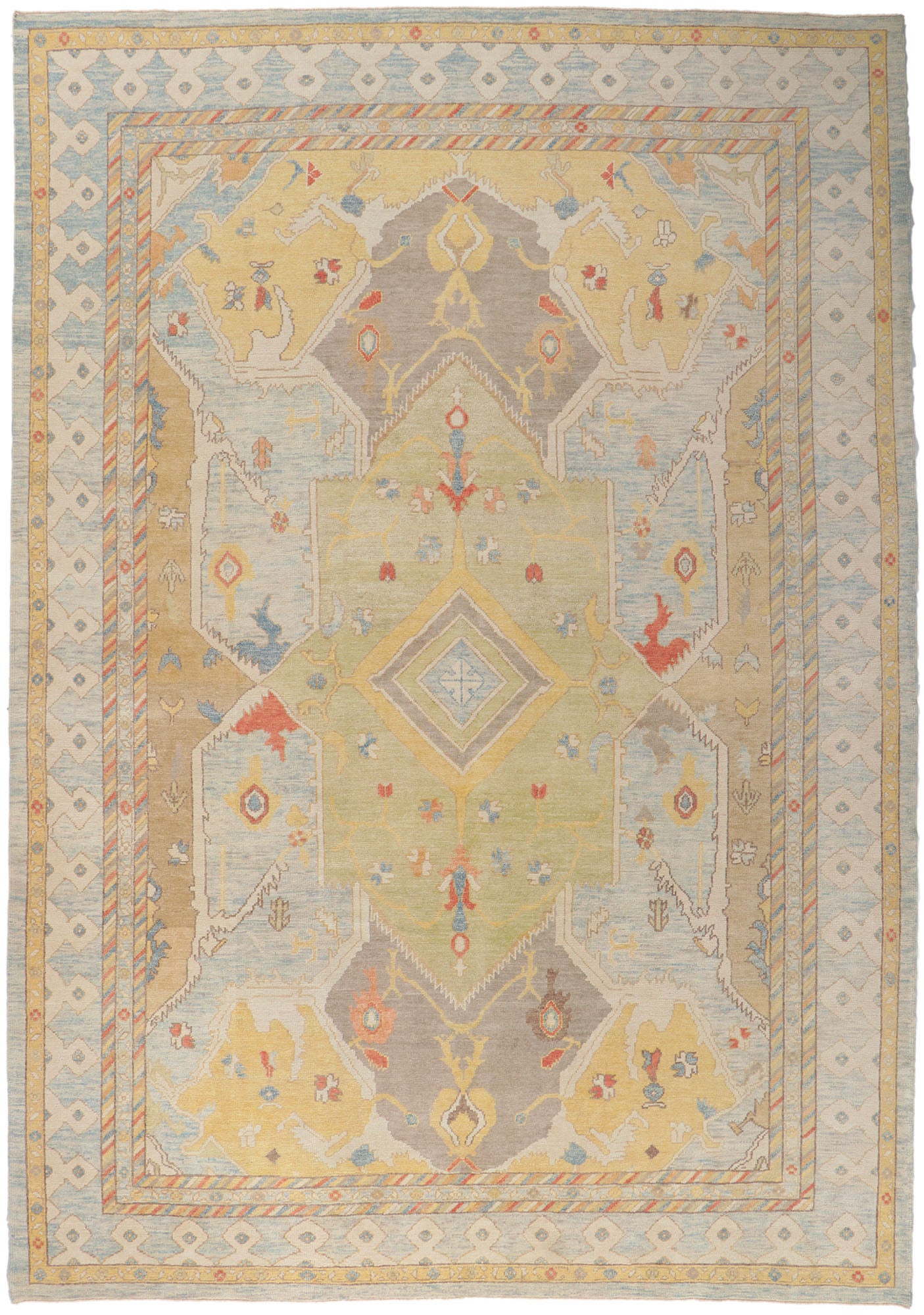 10 x 15 Colorful Turkish Oushak Rug 53782