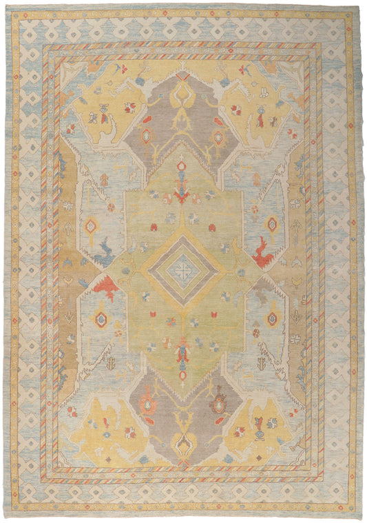 10 x 15 Colorful Turkish Oushak Rug 53782
