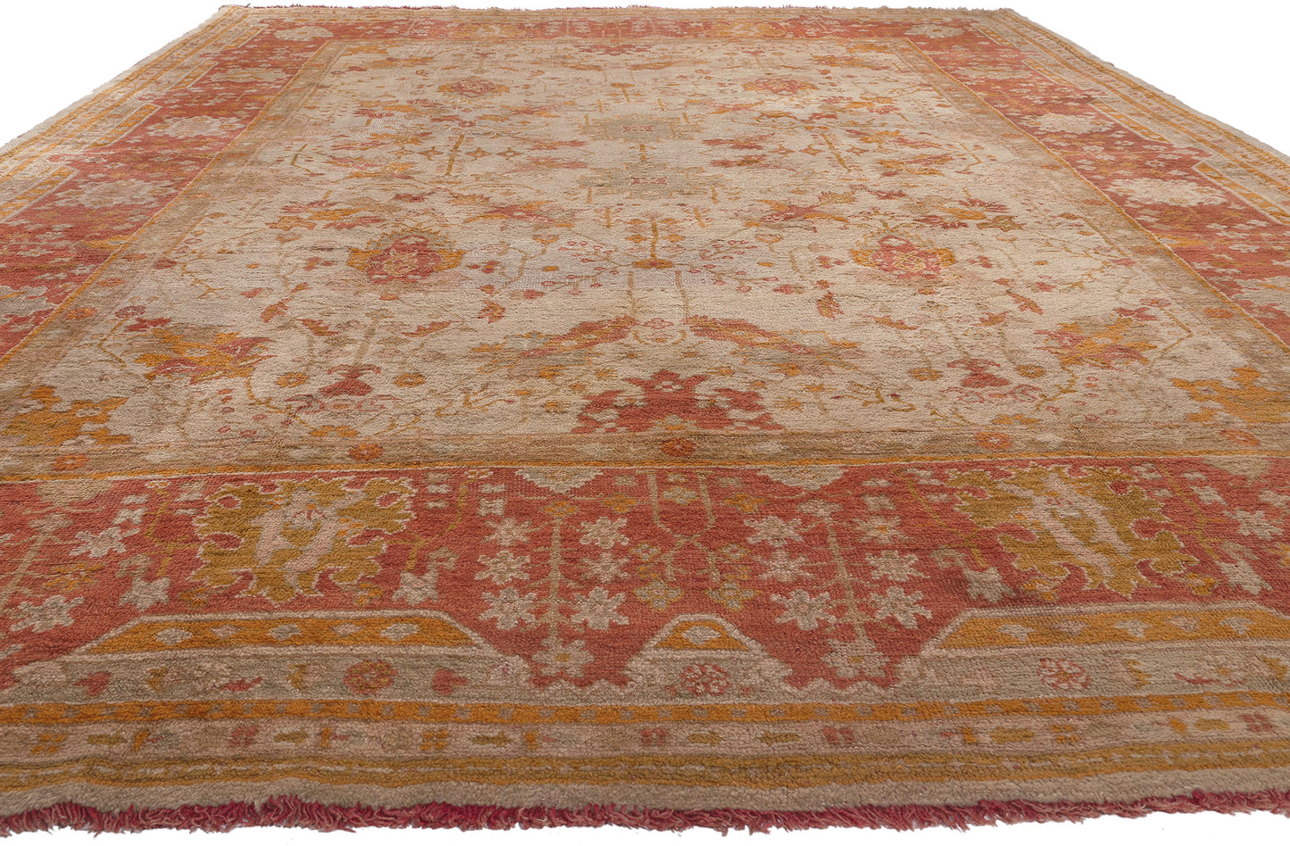 10 x 15 Antique Turkish Oushak Rug 78608