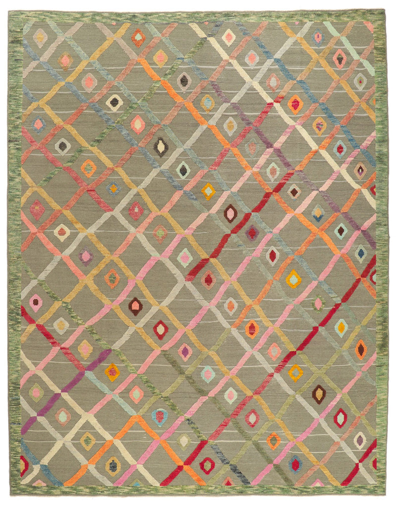 11 x 13 Colorful High-Low Rug 53785