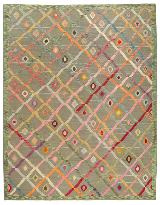 11 x 13 Colorful High-Low Rug 53785