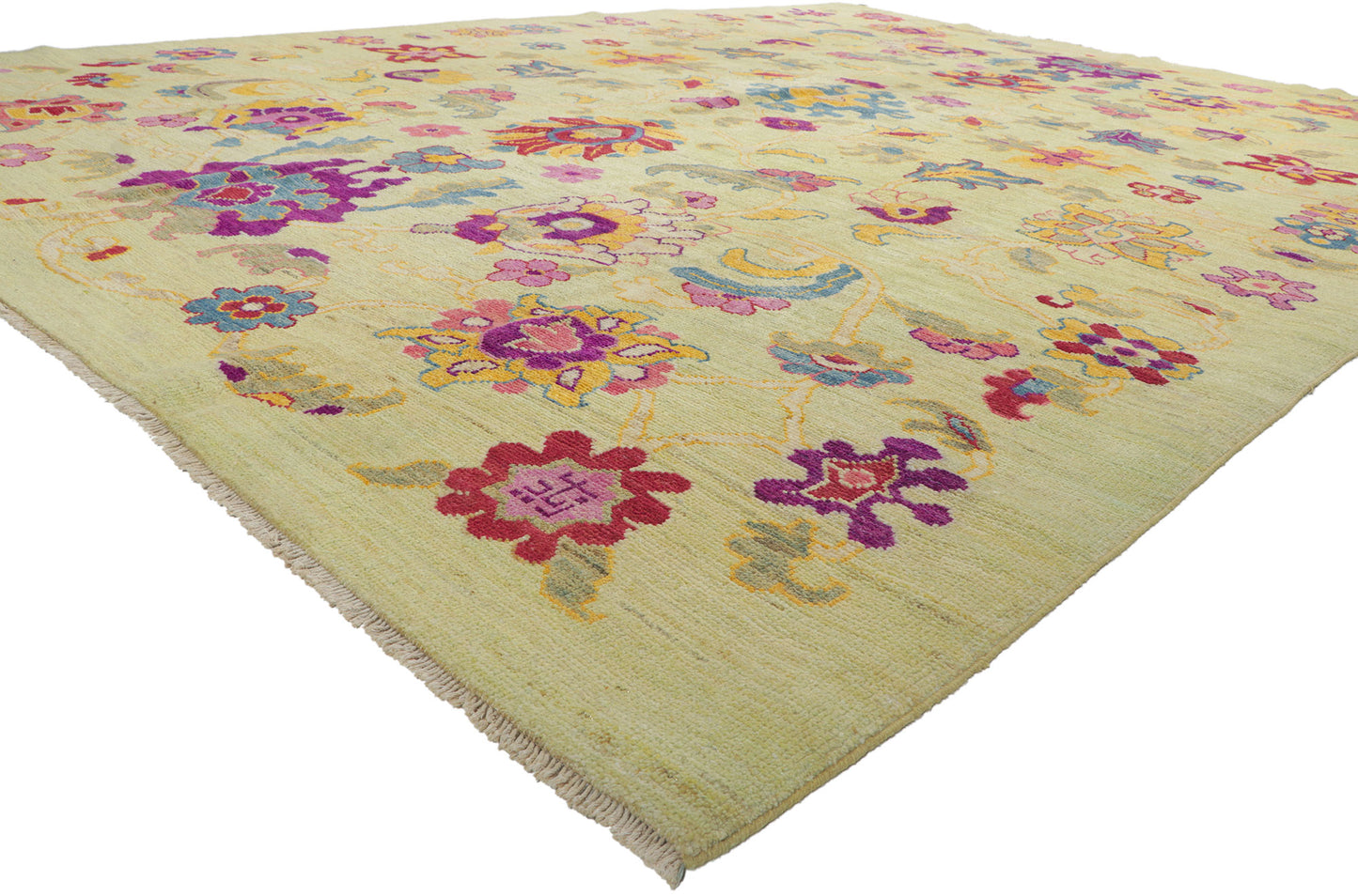 11 x 14 Colorful Turkish Oushak Rug 60658