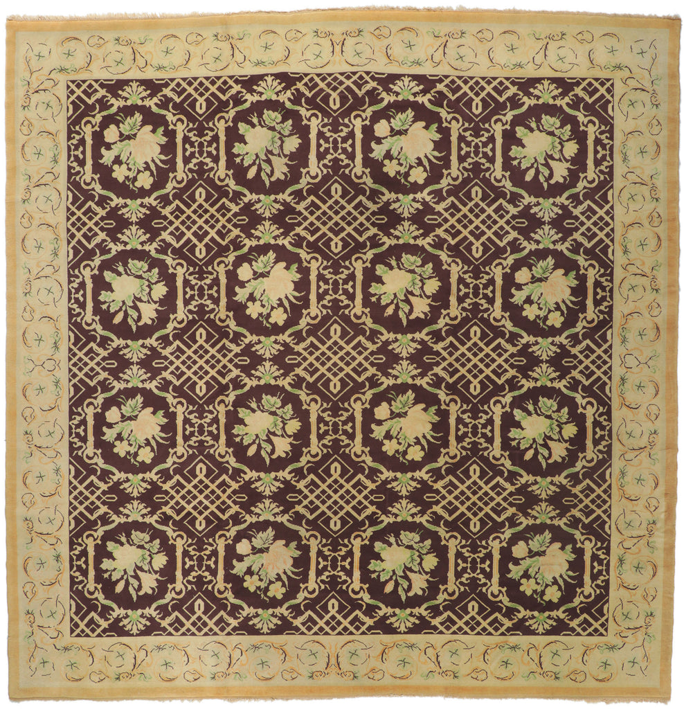 11 x 11 Antique European Garden Rug 77078